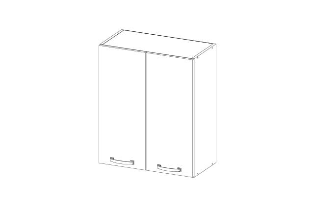 картинка Шкаф настенный 2D/60-F1. Цвет СЕРЫЙ / СОСНА ВИНТАЖ от магазина Ясень