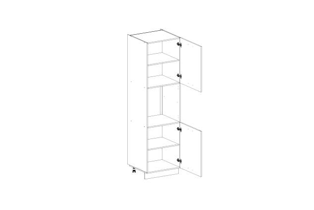 картинка Кухонный шкаф 2D1N/60-F1. Цвет СЕРЫЙ / СОСНА ВИНТАЖ от магазина Ясень