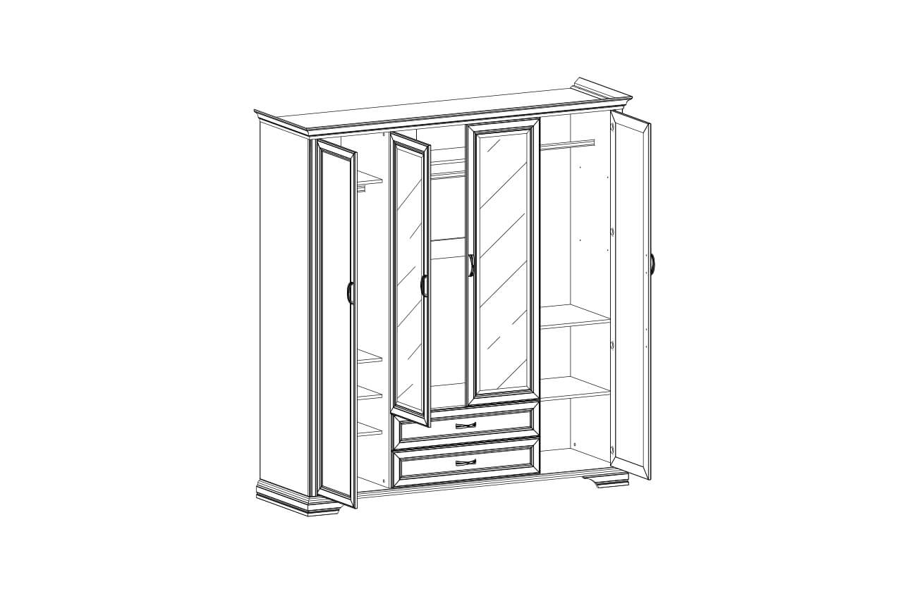 картинка Шкаф 4D2SZ от магазина Ясень